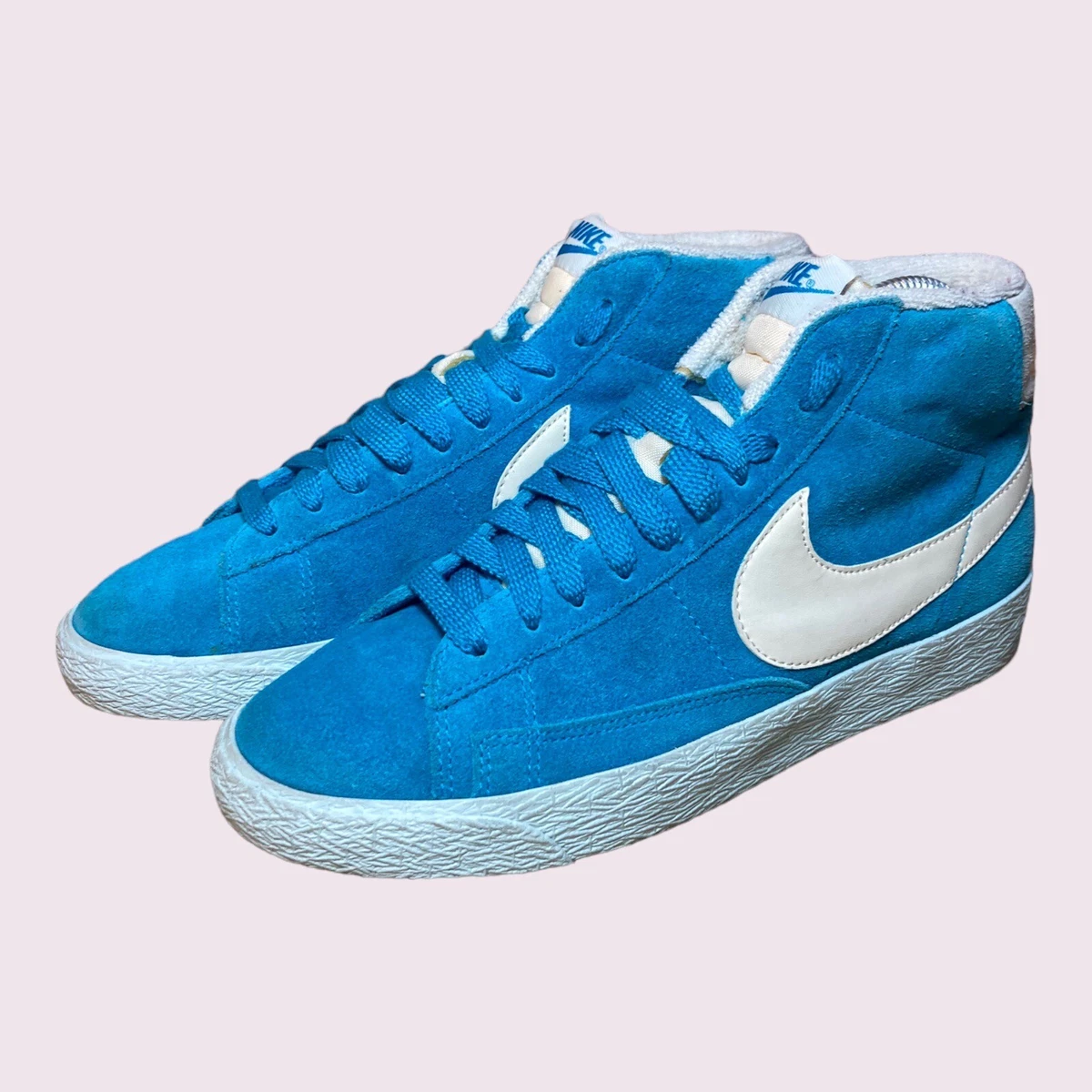 Nike Blazer Mid Suede Vintage Size UK5 Turquoise