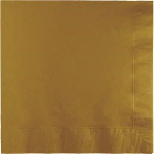 CREATIVE CONVERTING Gold 3-Ply Dinner Paper Napkins 25 Per Pack Tableware Decorations Party Supplies