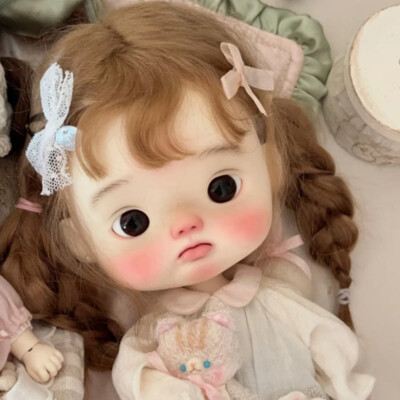 Lovely 1/8 BJD Doll Resin Joint Bare Doll Little Girl w/Face Makeup Handmade Toy