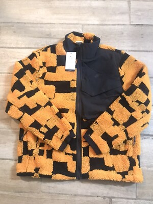 Nike Tech Pack Engineered Fleece Jacket Orange Black Sz L $170 (DD6632-011)