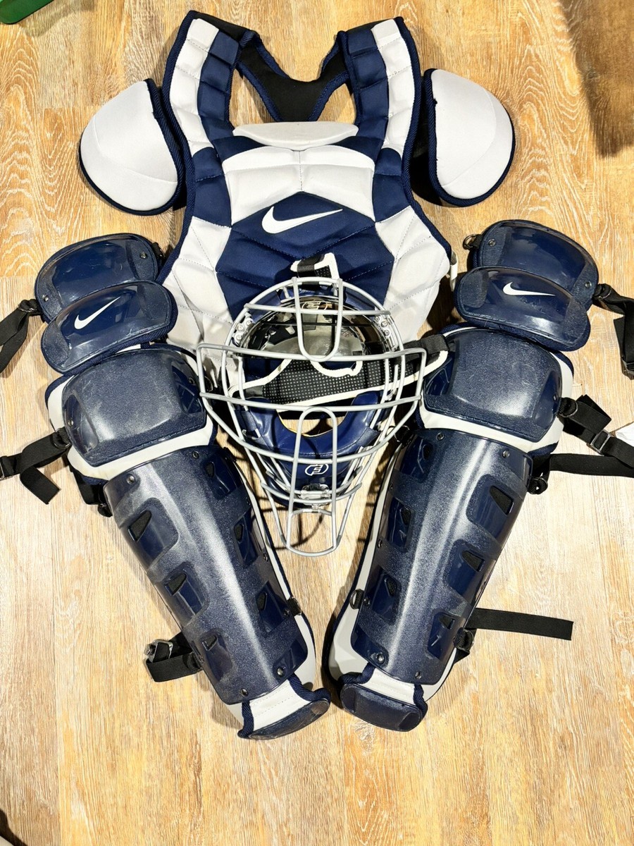 Nike Vapor Catchers Gear Set Adult Navy & Grey Force 3 Mask | eBay
