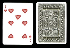 1 x playing card Theory11 High Victorian - 7 of Hearts ZT 39
