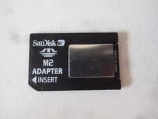 not Sony Sandisk memory card M2 Adapter and card 128MB Vintage (tested)