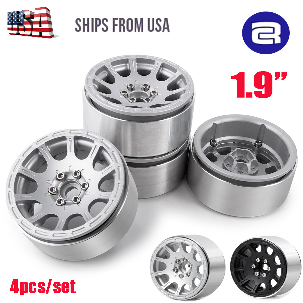 4PCS 1.9" Beadlock RC Wheels - Aluminum Alloy Rims For SCX10, TRX4, CC01 Crawler Cars