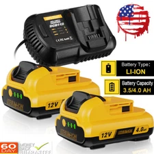 Pack 12v 4.0Ah 12Volt Max Lithium-ion Battery For Dewalt DCB127-2 DCB120 DCB121