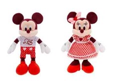 Disney 2024 Mickey  Minnie Mouse Plush set   Valentine's Day   11'' NWT