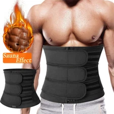Men's Waist Trainer Neoprene Belts Sauna Sweat Body Shaper Tummy Control Girdle