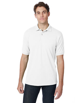 Hanes Adult EcoSmart Jersey Knit Stylish T Shirt Casual Polo - 054