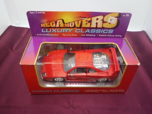 New 1987 Red Ferrari F40 7 Mega Movers Luxury Classics 1 24 Die Cast 1993 Nos Ebay
