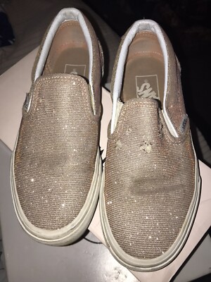 vans glitter slip ons