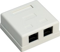 Gniazdo Teleinformatyczne Natynkowe 2Xrj45 Utp Kat.6