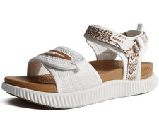Women Orthopedic Recovery Walking Arch Support Sandal White Khaki 10