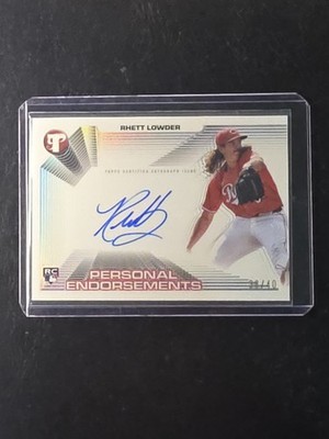 2025 Topps Pristine - Rhett Lowder Personal Endorsements RC Auto /40 #PPEA-RL