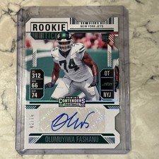 Olumuyiwa Fashanu Rookie Ticket Auto Die Cut /74 2024 Panini Contenders #165