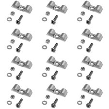 Stainless steel fuel line clamps with mounting screws