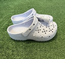 Crocs Classic Floral Cut Out Clog Purple Moon Men 6/ Women 8