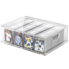 Clear Large Trading Card Storage Box Organizer Holds 3200 Cards