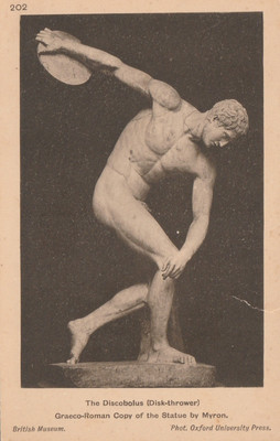 THE DISCUS TROWER , A STATUE, LONDON - BRITISH MUSEUM, A MINT PC , OXFORD