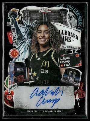 Aaliyah Crump 2025 Topps Chrome McDonald's Billboard Ink #BIACR-Black 9/10