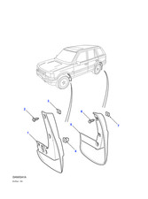 Land Rover Genuine Mudflaps Front Mud Guard Splash Fits Range Rover CAS100930