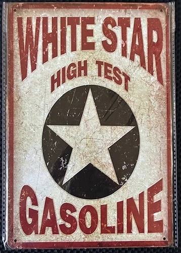 "White Star" Gas Oil Station Tin Metal Sign Retro Vintage Wall 8x12 Man Cave