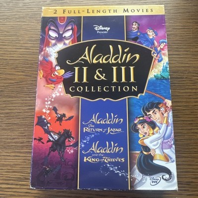 Aladdin 2 & 3 Collection DVDs Return of Jafar & King of Thieves (Tested, Works)