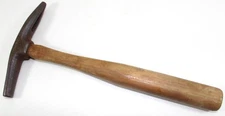 Vintage C.S. Osborne Cobbler’s Hammer – Leatherworking Tool – 11" Wooden Handle