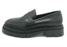 Velaide Purple1 black leather loafer sole w/armed heel size 5cm