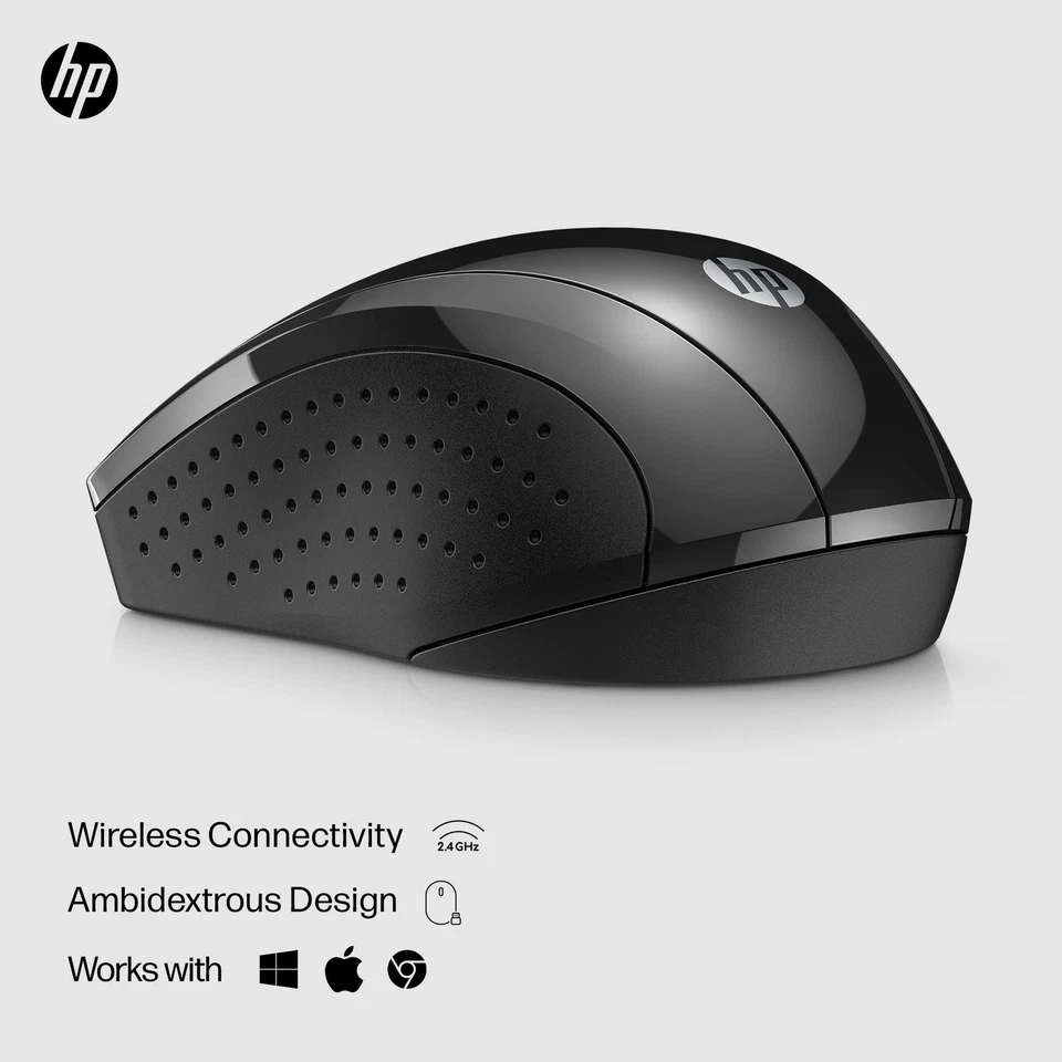 HP X3000 G3 Wireless Mouse - Black 15-Month Battery Side Grips for Control Tr... - Image 2 of 4
