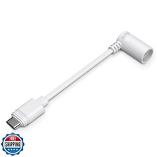 Ring Barrel Plug to USB-C Adapter White - Compatible with 1st Gen Solar Pan