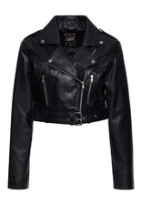 QUEEN KEROSIN Damen Lederjacke im Biker-Style