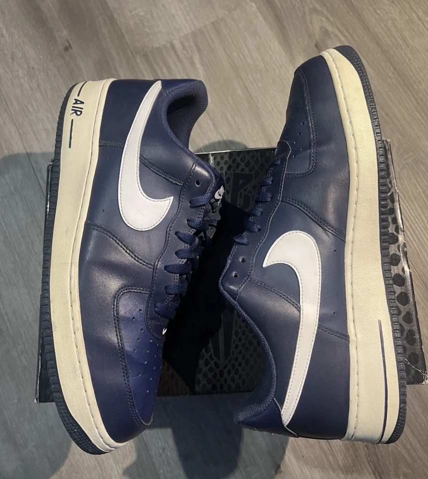 Talla 13 - Nike Air Force 1 Low Midnight Navy 2016 488298-436 sin caja AF1 raro JP Foto 3 de 4