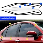 Chrome Delete Blackout Overlay for 2018-24 Toyota Camry Window Trim Glossy Black