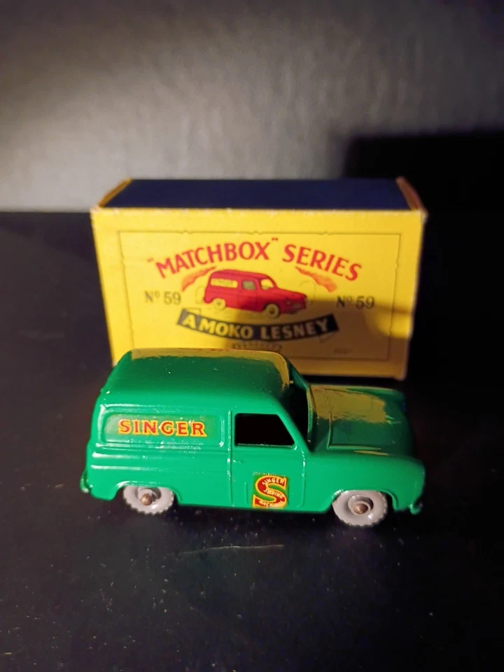 Matchbox #59A Ford Thames Van Dark Kelly Green 1958 GPW In Solid Original B5 Box - Image 4 of 4