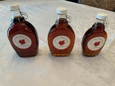 8oz 100% Pure New York Maple Syrup Grade A Dark Color Robust Flavor! Glass Jar