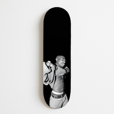 Black & White Hip Hop Icon Skateboard Wall Art - All Eyes On Me