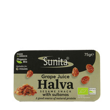 Sunita Organic Grape Juice Halva with Sultanas 75g Sesame Sweet