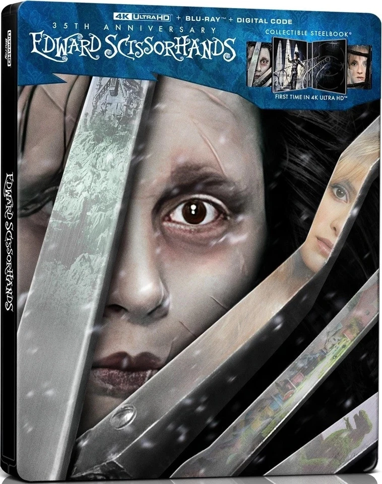 EDWARD SCISSORHANDS STEELBOOK 4K ULTRA HD + BLU-RAY + DIGITAL NEW! - Image 2 of 4