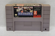 TECMO SUPER BOWL III - Super Nintendo SNES - Game Cart Only - New Save Battery