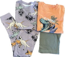 Carter  s 4 Piece Matching Pajamas Set Size 10 Boys Dinosaur Short Sleeve NEW
