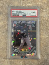 2019 Julio Rodriguez Bowman Chrome Prospect Atomic Refractor Psa 10