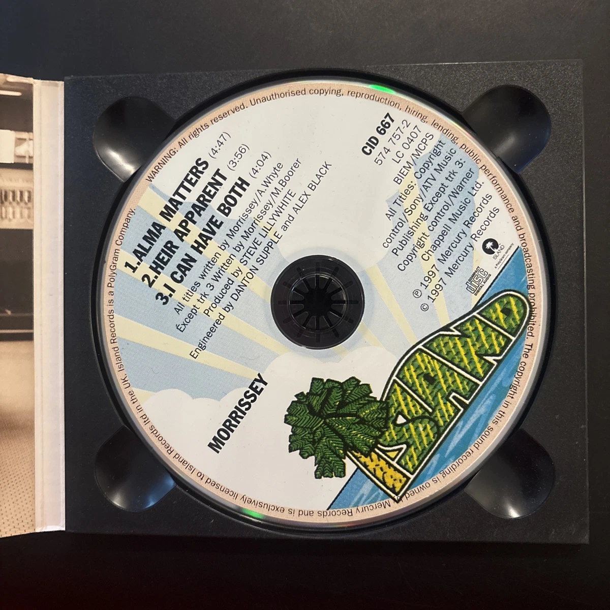 A1 Morrissey - Alma Matters (1997) - cd single w/ 3 songs LIKE NEW CONDITION