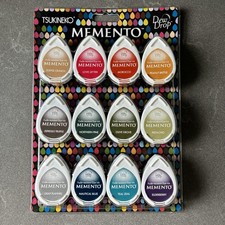 Memento Dew Drops Fade Resistant 12-Piece Dye Inkpads Assortment, NEW UNOPENED