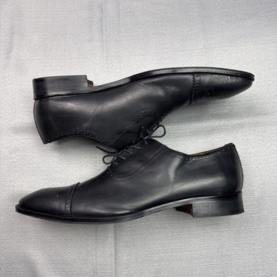 Black Brown 1826 Classic Brogue Cap Toe Oxford Black Leather  display picture 2
