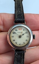 Vintage Art Deco Silver Cased Ladies Trench Style WATCH, London 1924 by GS