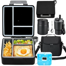 Pawtong Lunch Box Set with Bento Box Container 17OZ Stainless Steel Food Soup...