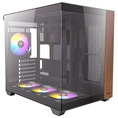 Antec Cx800 Wood Argb Mid-Tower Pc Case - 270' Panoramic View Tempered Glass 9 F
