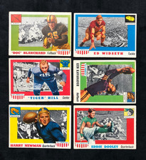 LOT 6 TOPPS ALL AMERICAN 1955 FOOTBALL CARDS SEE DESCRIPTION