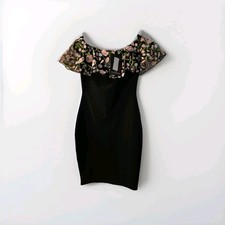 Size 8 Brand New With Tags Pretty Little Thing Dress Bodycon Floral Detail
