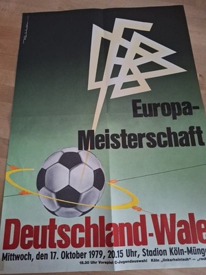 Plakat Europa-Meisterschaft Deutschland-Wales 1979